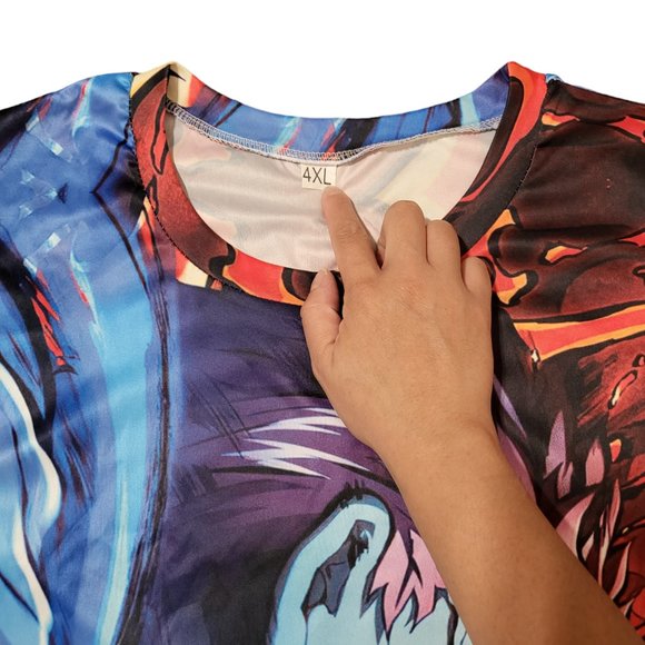 Men's Demon Slayer Sublimation Rengoku Shinjurou Anime Short‎ Sleeves T-shirt - Picture 4 of 6